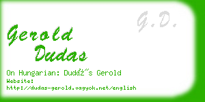 gerold dudas business card